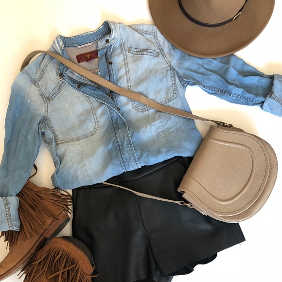 7 For All Mankind Denim Shirt |  Small - Picture 3 of 7